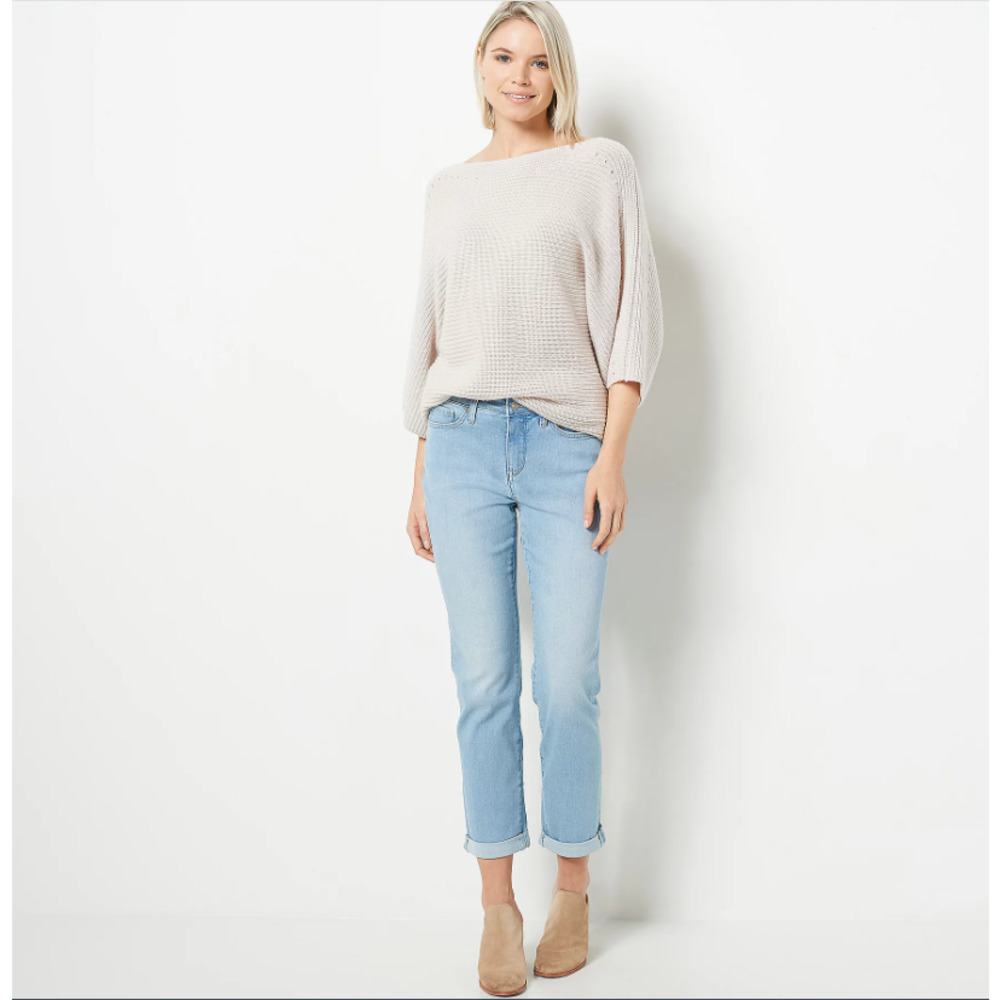 NWT $114 NYDJ Sheri Cuffed Slim Leg Ankle Jeans in Northstar